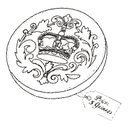 Engraving of a coin under a magnifier